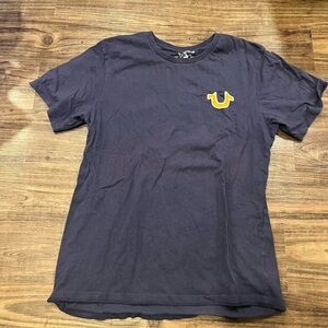 True Religion Blue Short Sleeve Tee with Logo